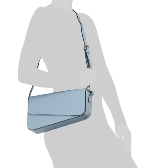 ROBERTA ROSSI Made In Italy Leather Asymmetrical Shoulder Bag - Picture 2 of 4